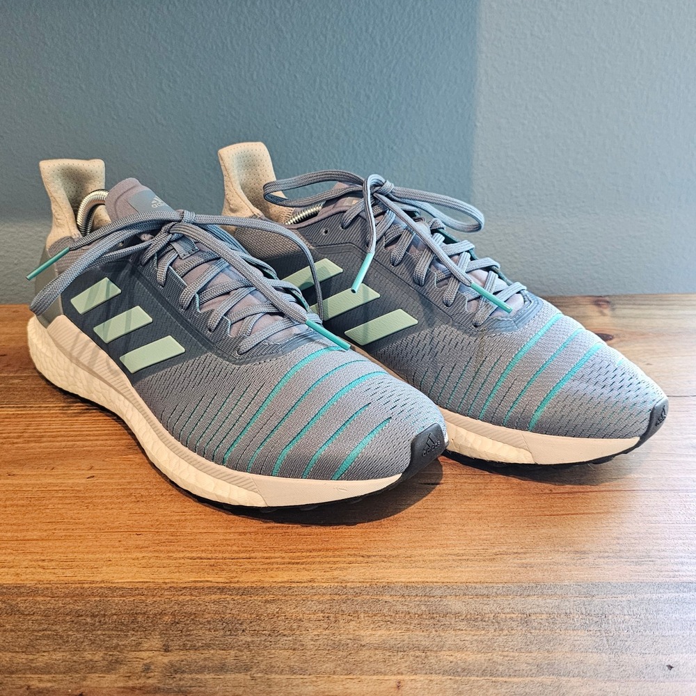 Adidas Womens Solar Glide Boost Running Shoes Blue Sneakers BB6628‎ No Insoles